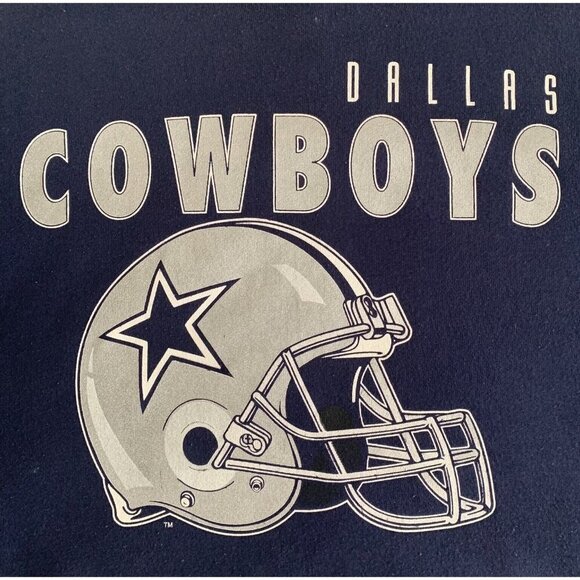 Dallas Cowboys Sweatshirt Men's Large Blue 90s Y2K USA Vintage